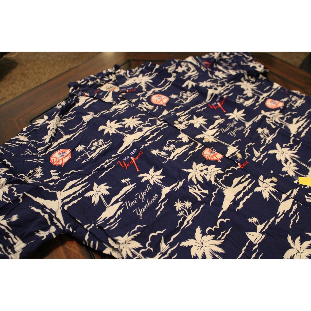 New York Yankees Shirt Mens 3XL Blue MLB Baseball Reyn Spooner Aloha Hawaiian